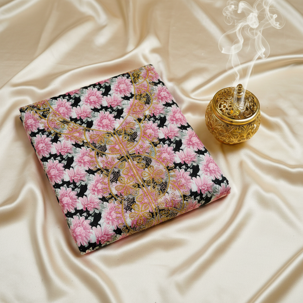 Pink Floral Silk Hero Shot