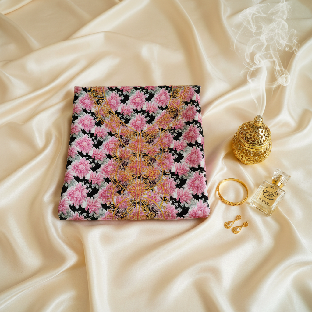 Pink Floral Silk Hero Shot