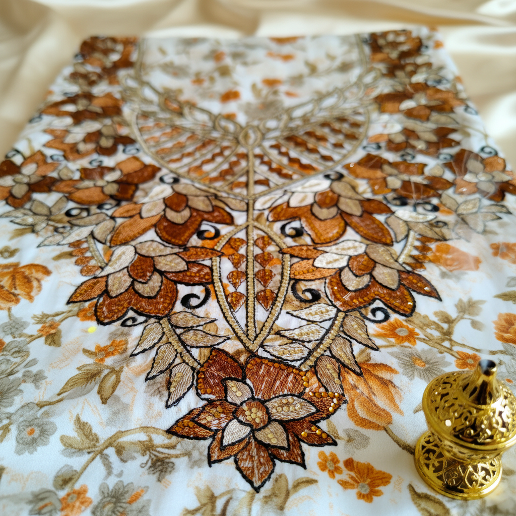 White Gold Mukhawar — Close-up Detail Shot