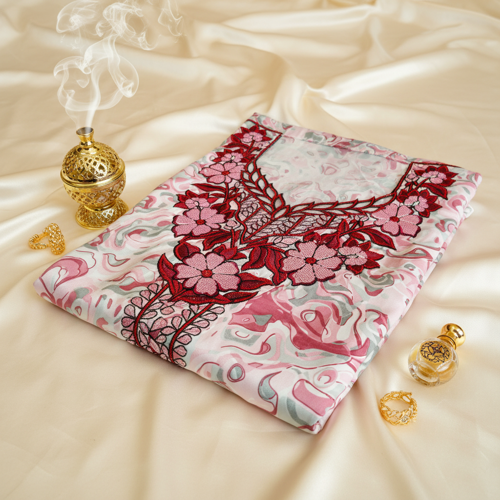 White Red Silk - Angled Shot